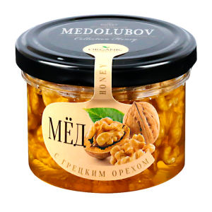 Медовый десерт с грецким орехом